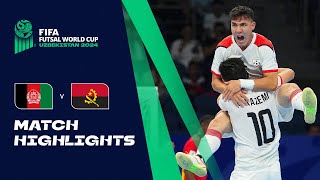 HIGHLIGHTS Afghanistan v Angola  FIFA Futsal World Cup Uzbekistan 2024 [upl. by Arraek715]