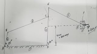 Lec 6Static force analysis of 4bar mechanism coupled with slider crank mechanism Mod 1DOM by GHM [upl. by Clarkson]