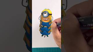 描いたら出てくるミニオンズ！ minions drawing [upl. by Aneeram504]