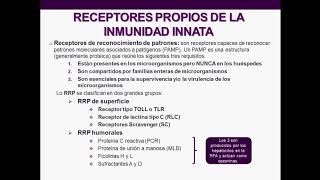 Introducción a la inmunología humana  Clase 3 Inmunidad Innata quotCélulas y receptores de la IIquot [upl. by Lasko]