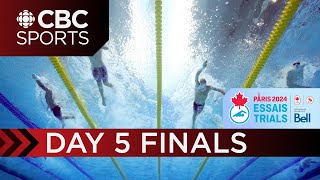 2024 Canadian Olympic amp Paralympic Swimming Trials Finals  Toronto  Day 5  CBC Sports [upl. by Enyale]