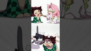 Demon slayer look so animal 🐱🐶demonslayer fun edit cute treding shorts [upl. by Ellehcam]