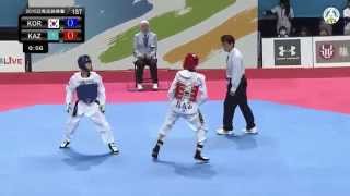 Asian Junior Taekwondo Championships Final male 45 [upl. by Nallak57]