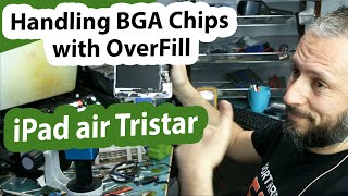 Handling BGA chips with Overfill iPad air Tristar replacement is a hard one compared to other iPads [upl. by Ahern202]