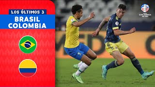 LOS ÚLTIMOS TRES BRASILCOLOMBIA EN LA CONMEBOL COPA AMÉRICA™ [upl. by Aleik]