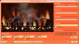 3D Realistic Fireplace Screensaver  Virtual Fireplace with crackling fire sounds full hd [upl. by Yrogiarc604]