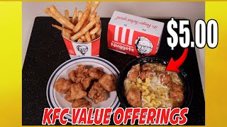 KFC Value Offerings Chicken Nuggets and Famous Bowl Quick Look [upl. by Akinet]