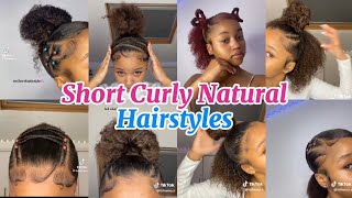 Short Curly Hairstyles 🦄🩷 New Trendy Natural Hairstyles😍💗 Short Black Girl Hairstyles💖 [upl. by Ettenyl]