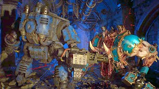 Dreadnought Vs Thousand Sons Battle Scene  Warhammer 40K Space Marine 2 [upl. by Cilka]