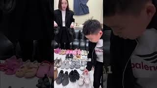 女儿各种各样的鞋vs儿子的鞋生女儿就是用来打扮的 把女儿打扮成精致小公主 养儿子和养女儿的区别 真实还原 [upl. by Rivi778]