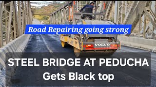 STEEL BRIDGE AT PEDUCHA GETTING BLACK TOP NH29 trending ROAD repairing [upl. by Cleaves707]