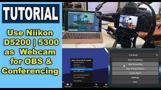 Use Nikon D5200 as WEBCAM for OBS amp Conferencing [upl. by Mayram]