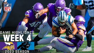 Minnesota Vikings vs Carolina Panthers Game Highlights  NFL 2023 Week 4 [upl. by Devonna]