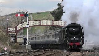 34067 Tangmere at speed  The Settle amp Carlisle Winter Express  24224 [upl. by Ave]