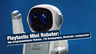 Playtastic Mini Roboter Appprogrammierbarer Roboter 130 Bewegungen Bluetooth Lautsprecher [upl. by Joannes]