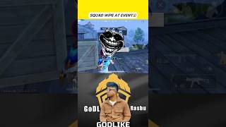 GodLRashuLive SQUAD WIPE AT EVENT😱1v4clutch bgmi pubgmobile bgmishorts gaming shortsfeed [upl. by Eidarb]