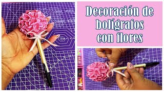 Bonita decoración de bolígrafos con flores [upl. by Lexie]