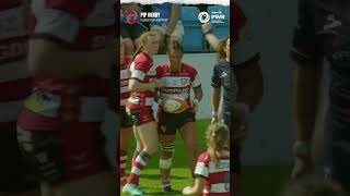 Pip Hendy flying over the tryline after a resilient GloucesterHartpury move 💪🔥 rugby allianzpwr [upl. by Skelton]