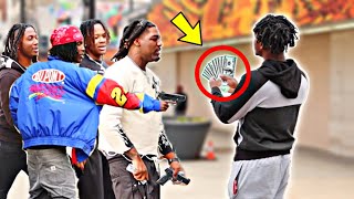 Flashing 100000 In The Hood Prank GONE WRONG [upl. by Cindelyn]