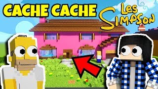 CACHE CACHE dans la MAISON des SIMPSONS avec les ABONNÉS  😊😁CACHE CACHE MINECRAFT [upl. by Coit994]