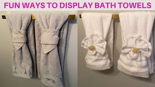 BATHROOM DECORATING IDEAS  Towel Folding Techniques  How To Fold Decorative Towels 2022 [upl. by Etnaid]