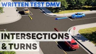 DMV Written Test  Questions of Intersections and Turns [upl. by Gagnon]