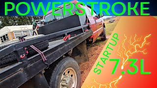 73L Powerstroke Diesel cold start to connect the Western Plow [upl. by Hsinam]