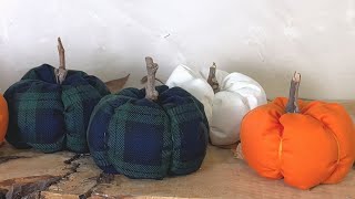 How to make fabric pumpkins for your Fall decoration [upl. by Dunson]