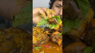 MUTTON WITH MUSTARD LEAF BEST COMBINATION🤤 Spicy Mutton 🔥 food muttoneatingchallenge [upl. by Hanid]