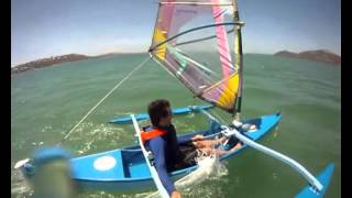 Sailing Canoe Langebaan to Kraalbaai Crossing 29 Dec 2012 [upl. by Anatolio]