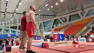 Maswrestling men 80 kg Poland vs India World Nomad Games 2024 Astana Piotr Oszczędłowski 20 [upl. by Orsay]