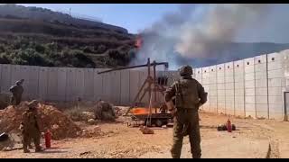 IDF Uses a Trebuchet to Launch Fireballs into Lebanon 2024 [upl. by Moritz]