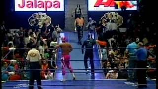 CMLL Místico Volador Jr La Máscara vs Averno Mephisto Ephesto 20090421 [upl. by Aisercal]