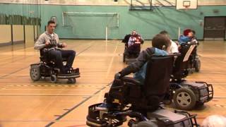 Clark and Bowery play wheelchair football in West Ham show [upl. by Etz892]