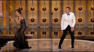 Will Ferrell amp Kristen Wiig Present Male Actor – Motion Picture MusicalComedy I 81st Golden Globes [upl. by Roswald]