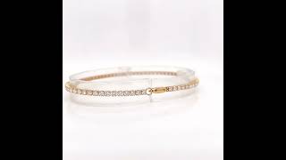 18Kt Yellow Gold Diamond Tennis Bracelet [upl. by Aileahcim]