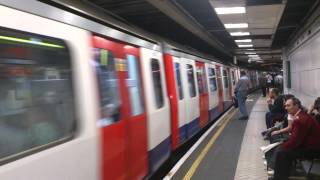 C Stock London Underground Circle Line Departing Victoria Station for Hammersmith Station [upl. by Zea]