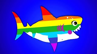 Rainbow Baby Shark  Baby Shark Finger Famliy amp More Nursery Rhymes [upl. by Enyrhtac]