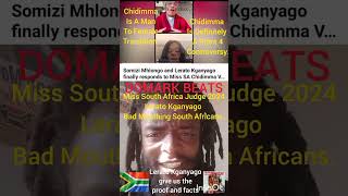 Miss South Africa Judge 2024 Lerato Kganyago Bad Mouthing South Africans Regarding Chidimma [upl. by Bethezel]