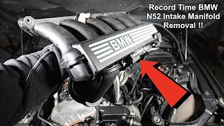 The Fastest BMW N51 N52 N53 Intake Manifold Removal In 7 Minutes [upl. by Holub]