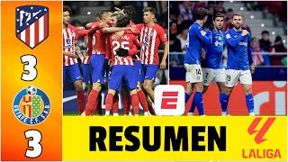 ATLÉTICO DE MADRID y GETAFE empataron 33 en un electrizante partido en Madrid  La Liga [upl. by Nidorf]