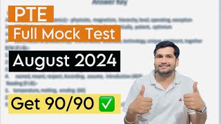 PTE Full Mock Test  August 2024  To get 9090 ✅ [upl. by Ylicic]