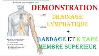 PRÉSENTATION  DÉMONSTRATION  DRAINAGE LYMPHATIQUE ET BANDAGE MEMBRE SUP [upl. by Dwain]