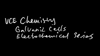 Galvanic cell Using electrochemical series Practise questions for VCE Chemistry [upl. by Ottillia]