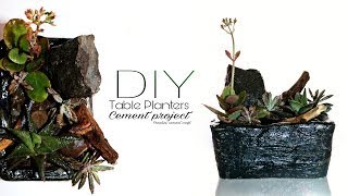 HighEnd Conctrte DIY Decor Hacks  How to make pot  Diy table planters [upl. by Bobbi]