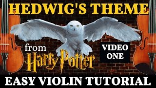 Violin  Learn Hedwigs Theme  Easy Step by Step Tutorial Harry Potter Part 1 [upl. by Wiener]