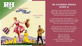 THE SOUND OF MUSIC  My favorite things LYRICS [upl. by Clayberg]