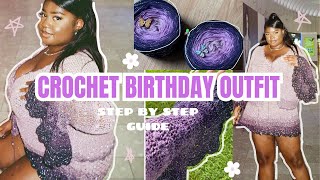 How I crocheted my entire birthday outfit as a beginner [upl. by Oirom]