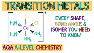 Transition Metals  Complex Shapes and Isomers｜AQA A Level Chemistry [upl. by Hodosh]