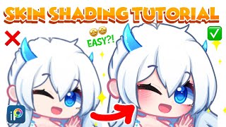 Skin Shading Tutorial  Easy  IbisPaintX Gacha Club [upl. by Uno86]